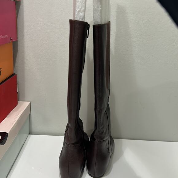 Enzo Angiolini Wedge Womens High Boots Size 8 Brown - Picture 3 of 10
